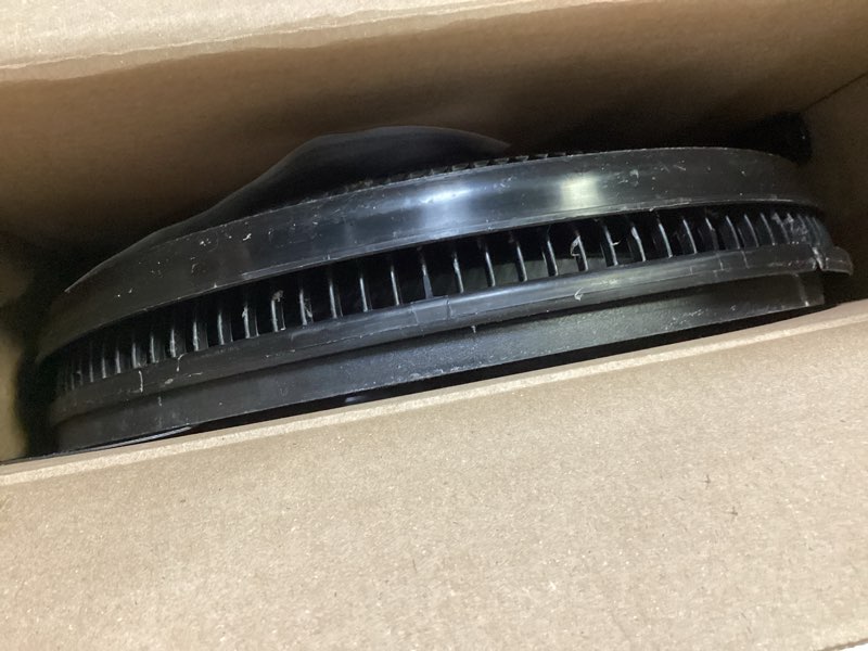 Condition photo showing As Is for lasko 16" oscillating adjustable pedestal fan with 3-speeds, s16500, black, 18" long, new
