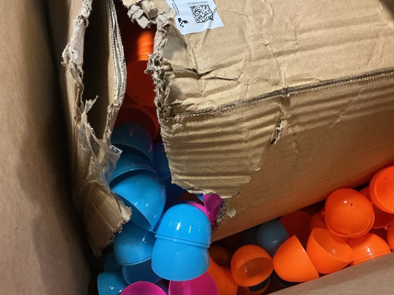 Condition photo showing As Is for abakuku 2000pcs easter eggs,2.35" assorted bright colors plastic easter eggs for easter hunt,easter themed,decorations,basket stuffers fillers