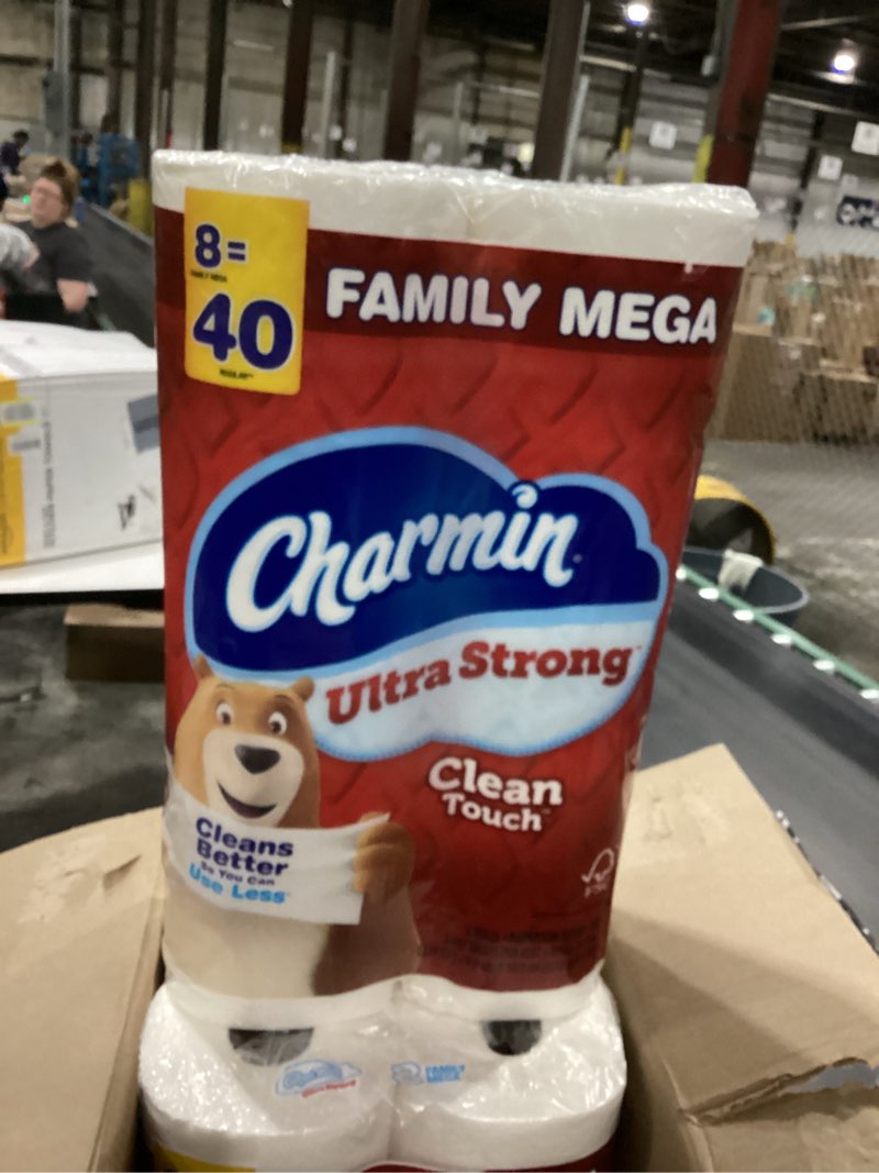 Condition photo showing New/Like New for Charmin Ultra Strong Clean Touch Toilet Paper, 24 Family Mega Rolls = 120 Regular Rolls Family Mega 24 Rolls (275 Sheets)