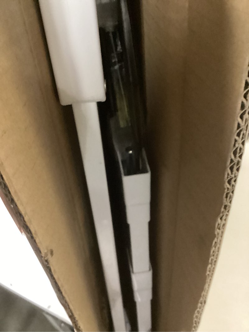 Condition photo showing As Is for Mom's Choice-GROWNSY Baby Gate for Stairs, 29.5"-48.4" Pressure Mounted Baby Gate for Top of Stair&Doorway with V-Shaped Rods, Anti-Trip Pedal, Extra Wide Stairs Dog Gate Easy Install w/Red Reminder White 29"-48"*30"