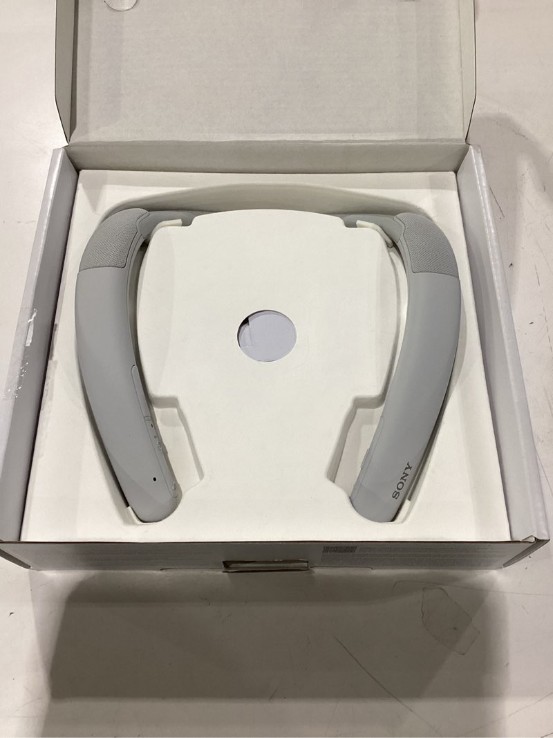 Condition photo showing New/Like New for Sony SRS-NB10 Wireless Neckband Bluetooth Speaker Comfortable and Lightweight with Technology to Work from Home, Built-in mic, 20 Hours of Battery Life, and IPX4 Splash-Resistant- White