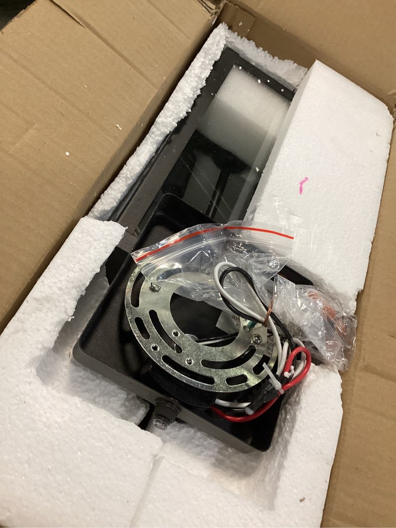 Condition photo showing As Is for 15" dusk to dawn black outdoor wall lantern 2-light, outside modern wall sconce light fixture, industrial porch light with e12 sockets, waterproof exterior lamp lighting, black black 15''-dusk to dawn sensor-1pcs