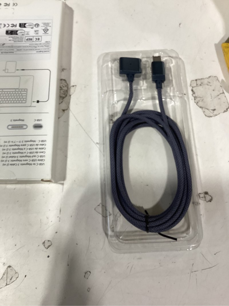 Condition photo showing New/Like New for similiar productusb-c to magnetic 3 cable 6.6ft, 140w pd fast charging cable compatible for mac book pro 16/14/13 inch & mac book air 15/13 inch (2021-2025 m1 m2 m3 m4), nylon braided, with charging indicator light