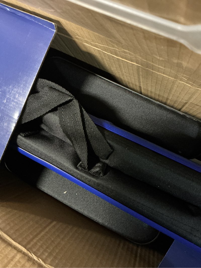 Condition photo showing Good Condition for Medline Ultra Lightweight Transport Wheelchair for Adults  Foldable  19-Inch Seat Width  Blue Frame  Black Upholstery