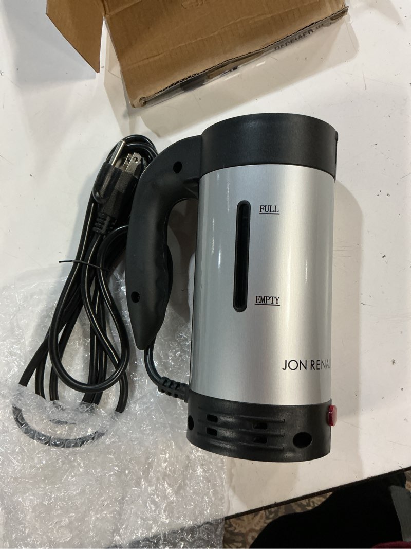 Condition photo showing Good Condition for jon renau wig steamer for synthetic wigs with precision nozzle, targeted steam for permatease removal and frizz smoothing, styling tool for fiber revival, 37 oz portable design