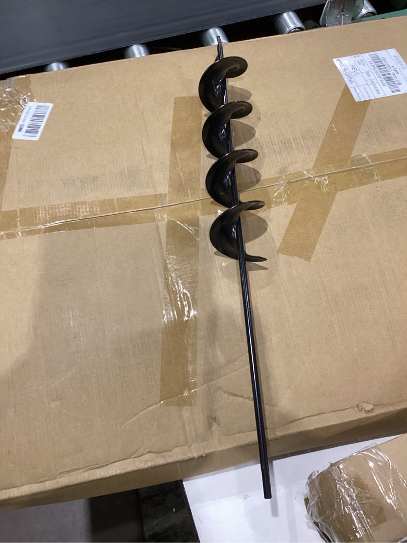Condition photo showing As Is for 3" × 24" solid earth auger drill bits garden plant bulb rapid planter spiral
