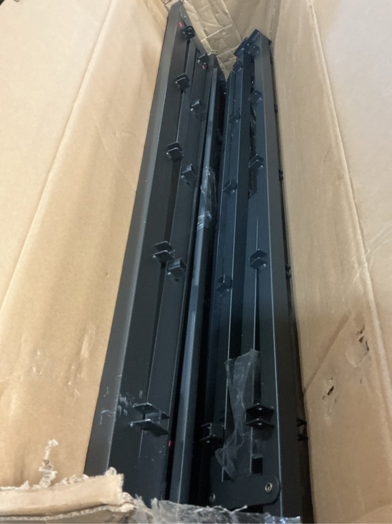 Condition photo showing As Is for ( unknown size ) ( incomplete ) metal platform bed frame no box spring needed, bed with heavy duty strong support slats,easy to assemble,black