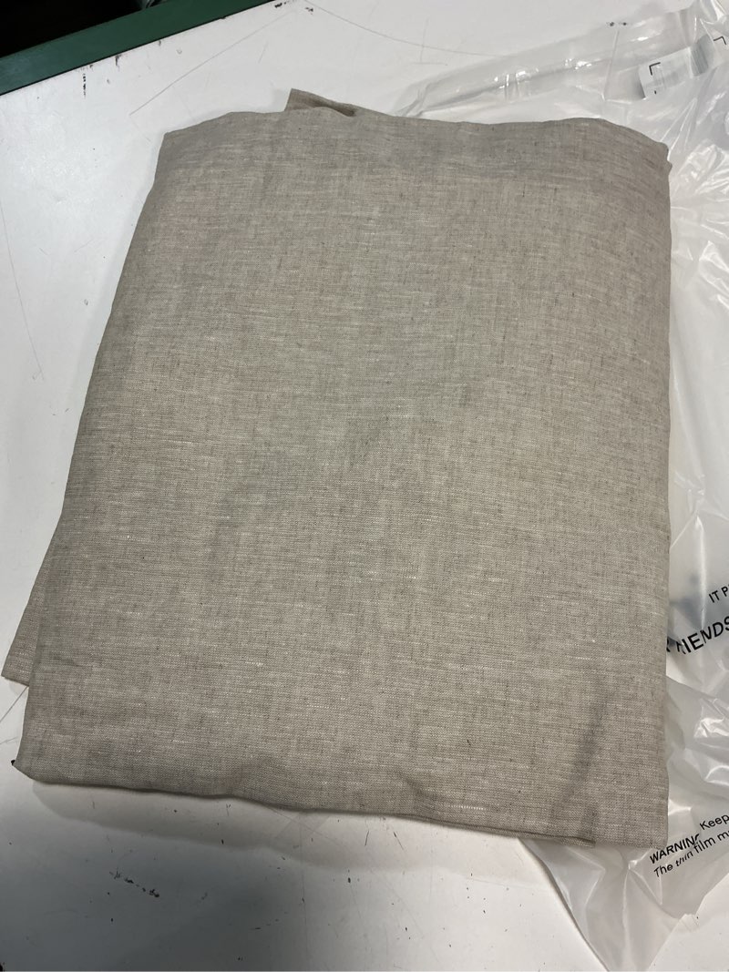 Condition photo showing Good Condition for quince cotton slub curtain panel 48x84" light-filtering w/ lining-natural (5777) 1 pcs 