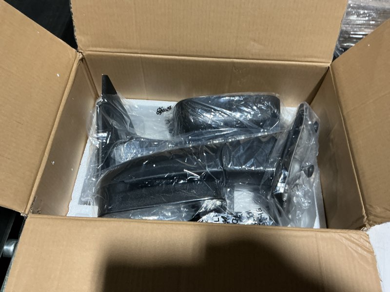 Condition photo showing New/Like New for ocpty tow mirrors towing mirrors fit for 2002-2008 for dodge for ram 1500 2003-2009 for dodge for ram 2500 2003-2009 for dodge for ram 3500 with manual adjusted manual flip up black housing