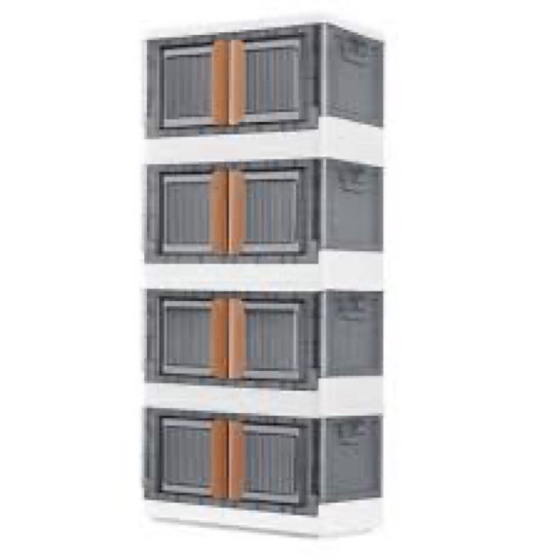 Foldable Plastic Home Storage Bins with Wheel