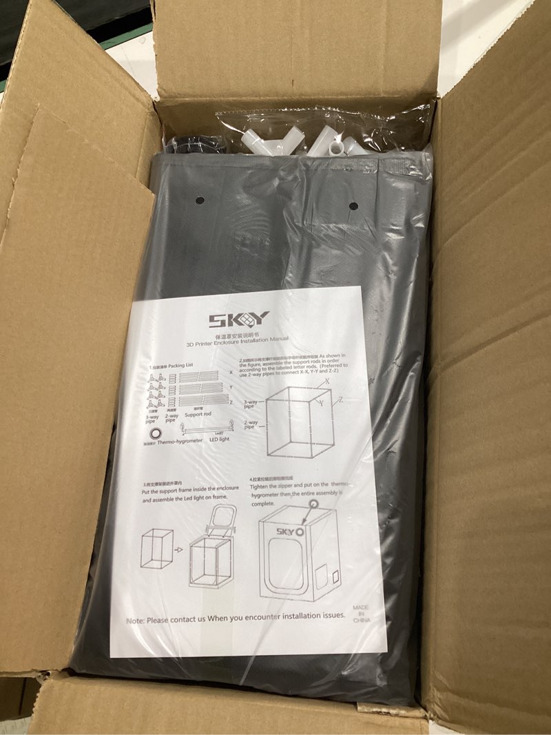 Condition photo showing Good Condition for 3d printer enclosure, creality fireproof and dustproof 3d printer enclosure constant temperature protective cover room for ender5/5 pro/5 plus,cr-10/10s/10s pro/10mini,cr-x/cr-20/20pro- large large(27.6*29.5*35.4")