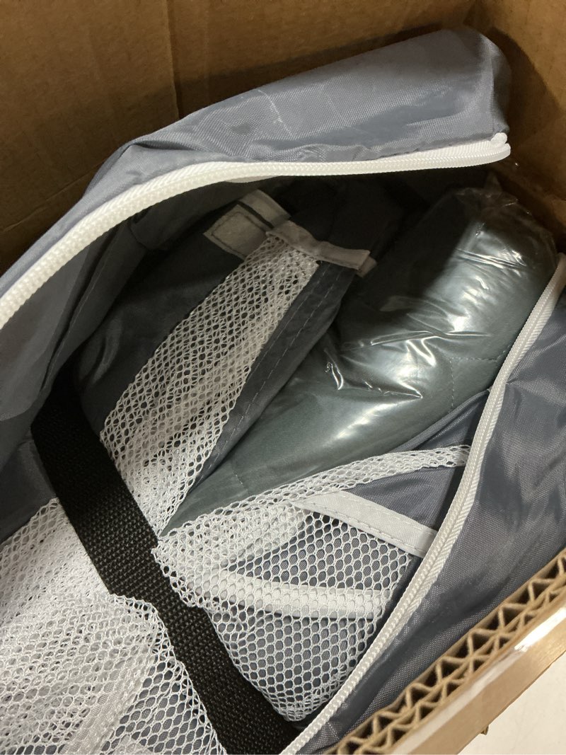 Condition photo showing New/Like New for Foldable Baby Playpen with Mat, Large Foldable Playpen for Babies and Toddlers, Folding Portable Kids Play Pen, Collapsible Play Yard with 2 Handles + Suitable Size Mat(Grey, 59x71 inches) New Foldable 59"x71" with Mat Grey