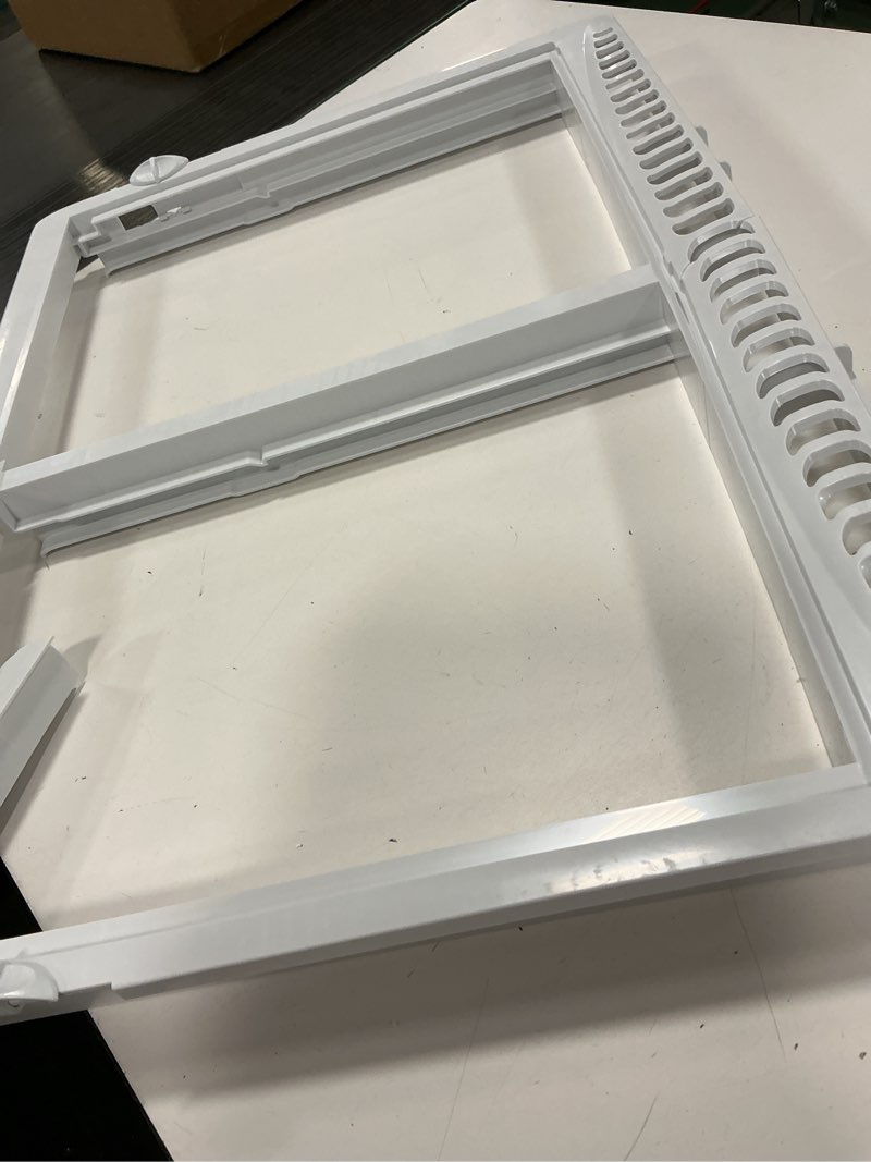 Smart Choice White Refrigerator Shelf Frame Drawer Cover Without Glass Replacement for Frigidaire 24