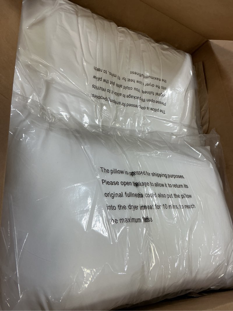 Condition photo showing Good Condition for Acanva Premium Throw Pillow Inserts with Microfiber Filled, Lumbar Support Decorative Stuffer for Sofa Bed Couch & Chairs, 16x26, 2 Count, White