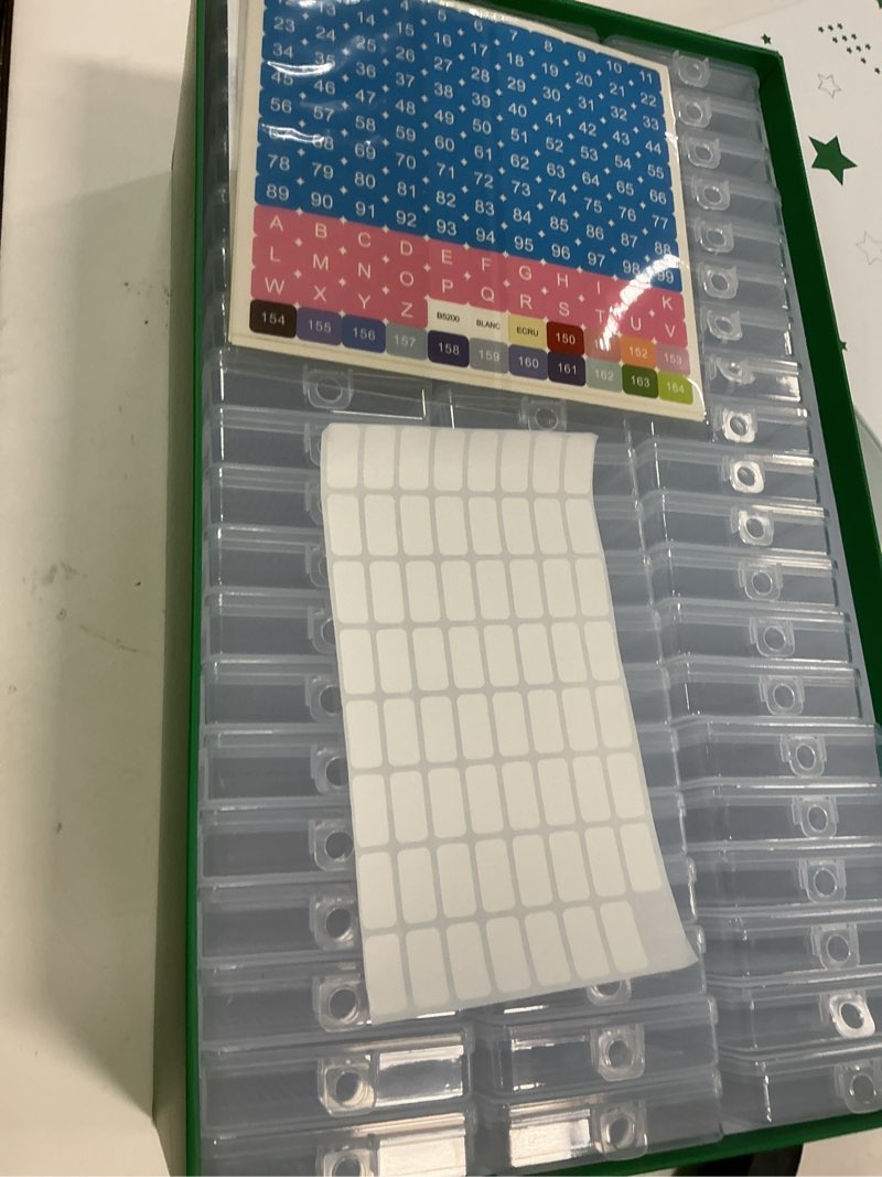 Condition photo showing New/Like New for 60PCS Extra Large Diamond Painting Storage Containers Trays,Diamond Painting Accessories,2-in-1 Diamond Art Trays with Lids(Clear) 60PCS Storage Sets Clear