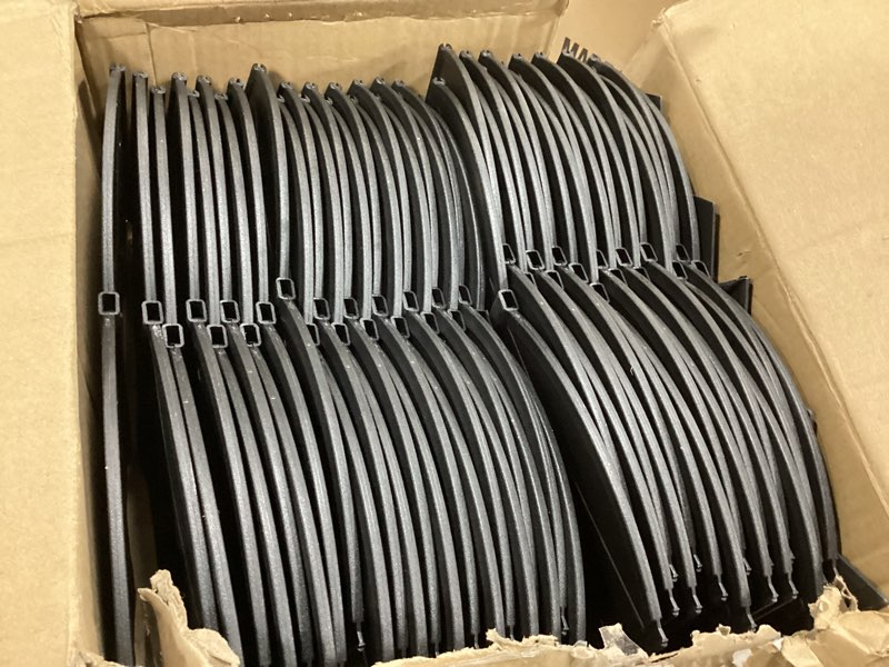 Condition photo showing Good Condition for Vashly 6 inch Tall 40Ft Landscape Edging Black Garden Edging with 40Pcs Garden Stakes 7.8 Inch, 40Pc