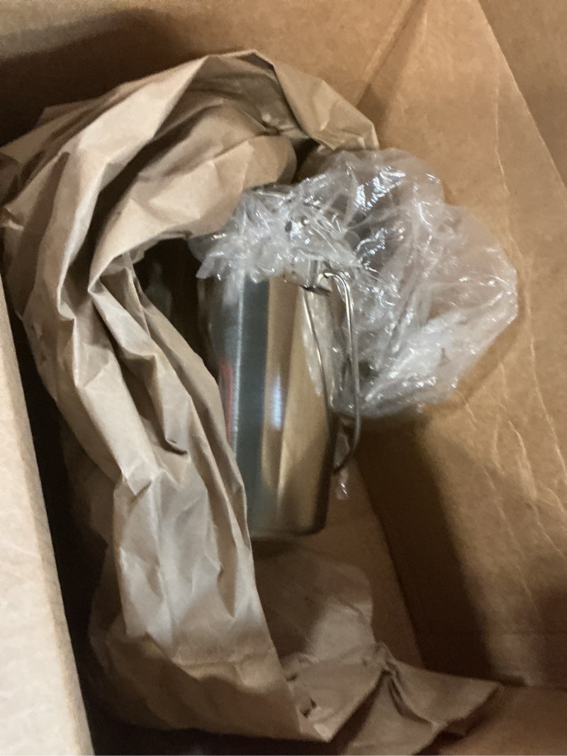 Condition photo showing Good Condition for 4 Quart Stainless Steel Flat Sided Bucket with Dual Hooks | 2 Pcs Durable Food & Water Bowl for Dogs Cats Goat & Livestock | Fits kennel Cage Critter Crate Hanging Pet Pail | Multipurpose 4 Quart (Pack of 2)