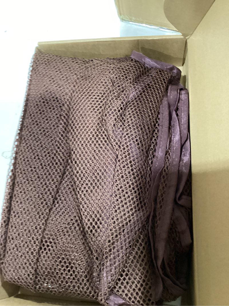 Condition photo showing New/Like New for hosuly banister guard 15 x 3 ft balcony netting for kids pets stairway safety net baby fence door balcony netting safety mesh stair net with no drilling for apartment railing(brown) 15 x 3 ft brown 1
