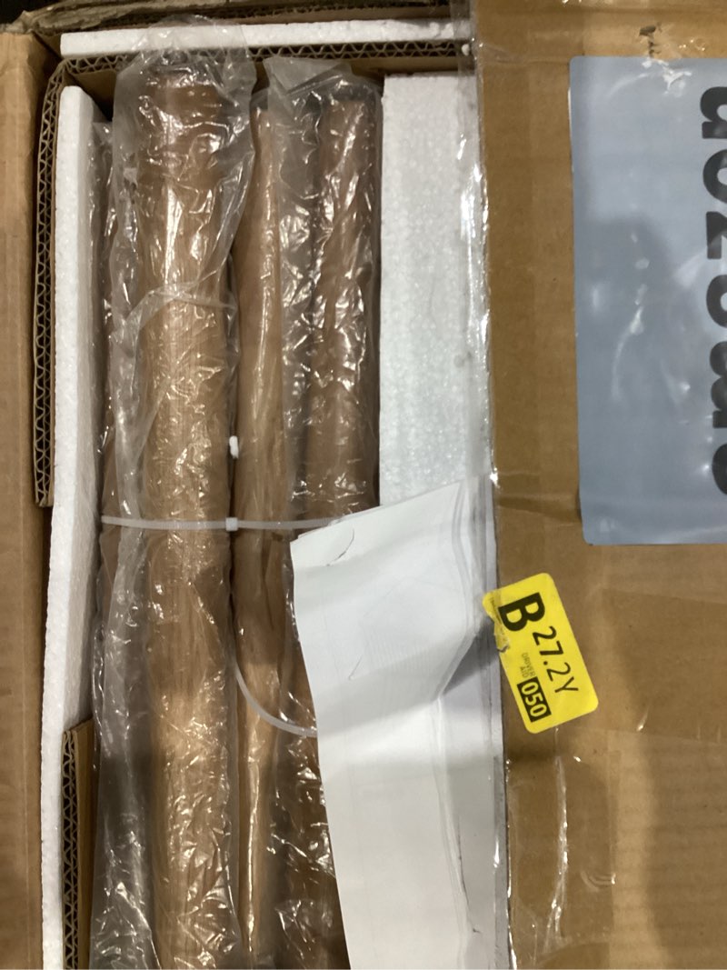 Condition photo showing New/Like New for LAATOOREE Nightstands Set of 2, Small Fluted Side Table, Bedside Table with Solid Wood Feet; Modern Mid-Century End Table for Bedroom, Small Space Rustic Brown Fluted Style