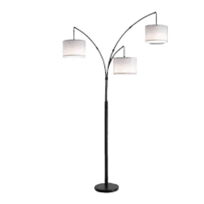 Floor Lamp Netin 80 in. Black 3-