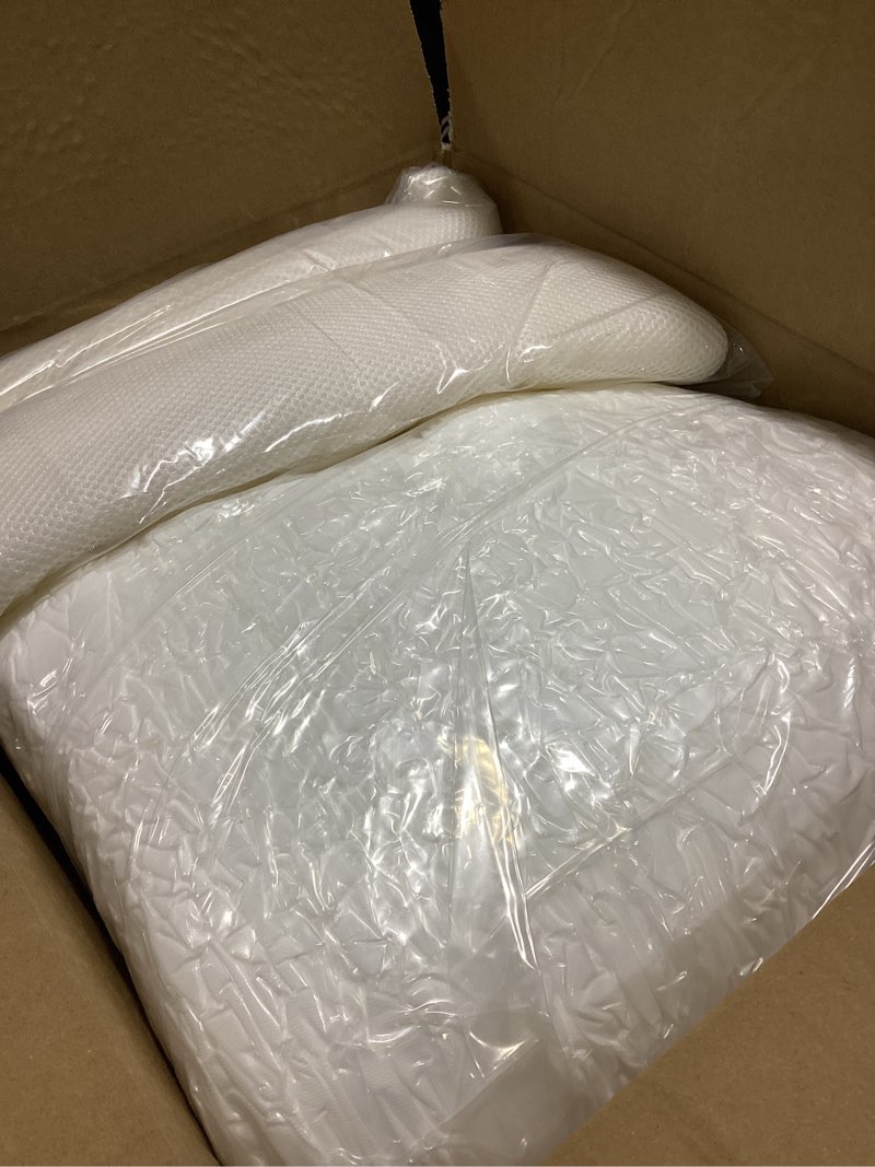 Condition photo showing As Is for breathable crib mattress, baby safety alliance verified, certipur-us and oeko-tex approved, standard full size for crib & toddler bed, waterproof machine washable cover, 52” x 27.6”