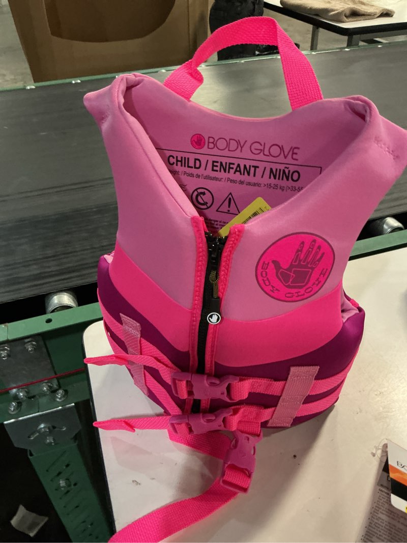 Condition photo showing Good Condition for body glove child s neoprene pfd life jacket and vest girl 33-55 lbs. pink