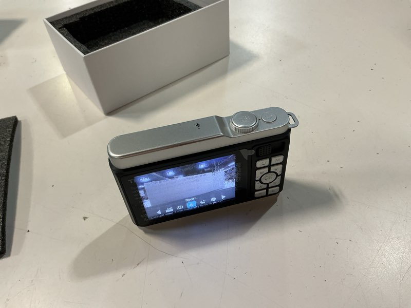 Condition photo showing Good Condition for digital camera for kids with switching dual lens, 64mp 4k point and shoot camera with 32gb card, wifi, 16x zoom, anti shake, portable compact cameras for teens girl boy kids starter black