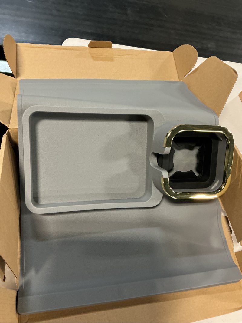 Condition photo showing Good Condition for hmasyo couch cup holder tray - silicone sofa armrest table couch drink holder and tray organizer for remote snacks cellphone, anti-spill anti-slip design, gifts for family mom dad grandma grey