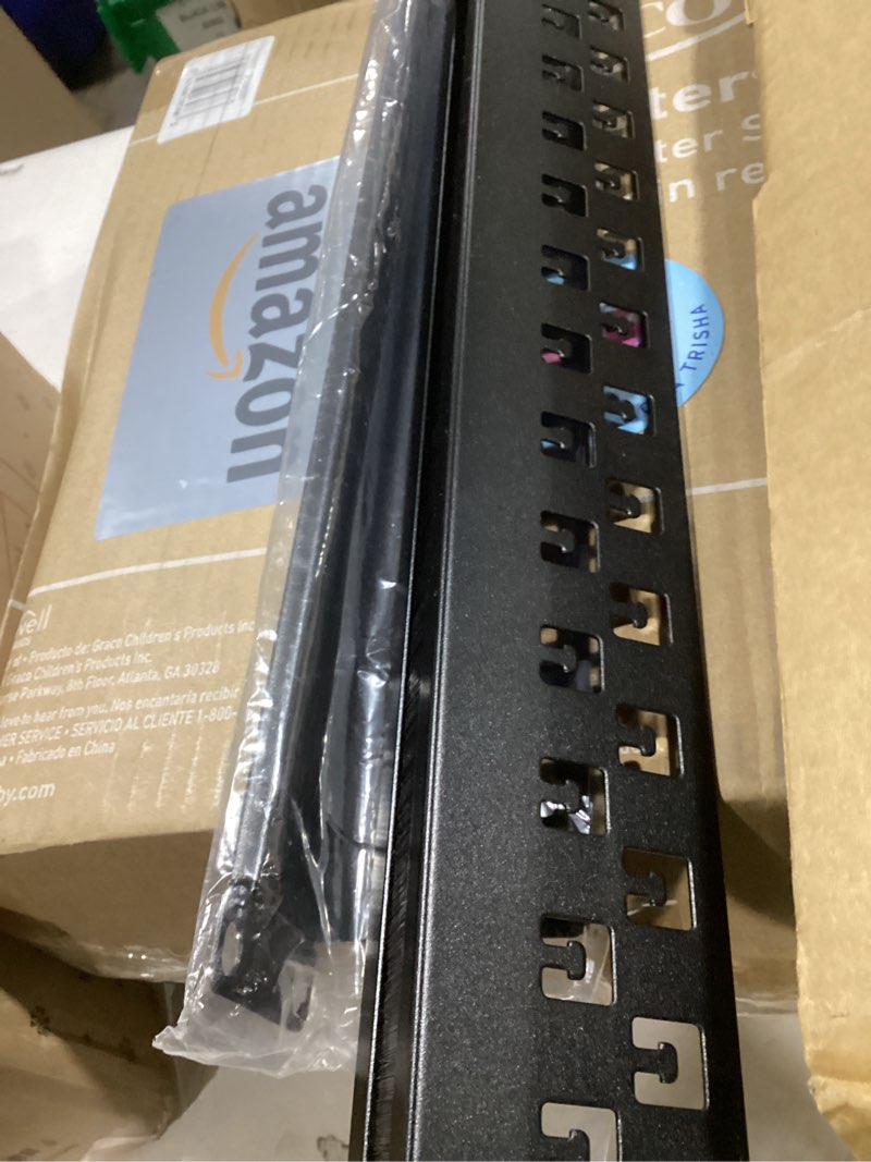 Condition photo showing Good Condition for 1U 2 Pack Brush Panel, Brush Strip Plate for Cable Entry&Management, Server Rack Cable Organizer with Tidy Brush for 19in Network Rack/Server Rack/Cabinet Enclosure, Black 2 Pack/with Cable Manager