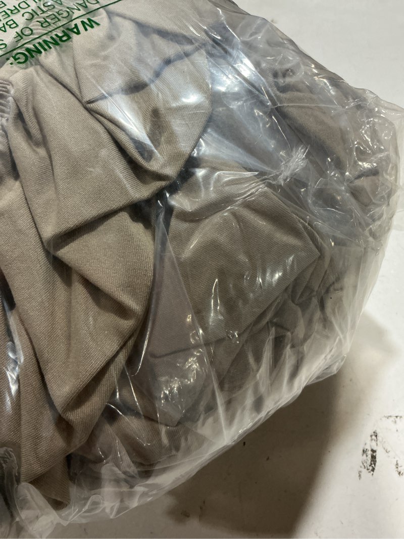 Condition photo showing As Is for hyha waterproof outdoor cushion covers for patio furniture, stretch patio chair cushion slipcovers, coated uv resistant replacement seat covers, solid color (taupe, 8pc) taupe 8pc