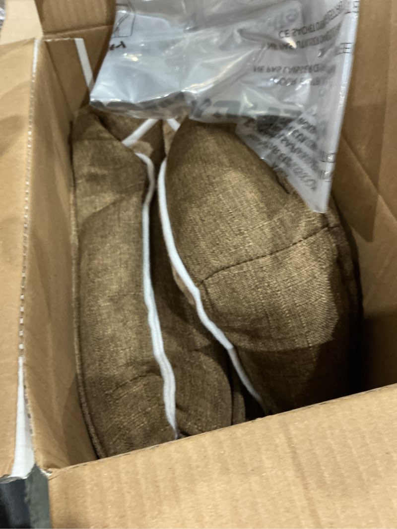 Condition photo showing As Is for eheyciga orthopedic dog beds for large dogs, waterproof memory foam large dog bed with sides, non-slip bottom and egg-crate foam pet couch bed with washable removable cover, camel 36.0"l x 27.0"w x 6.5"th camel