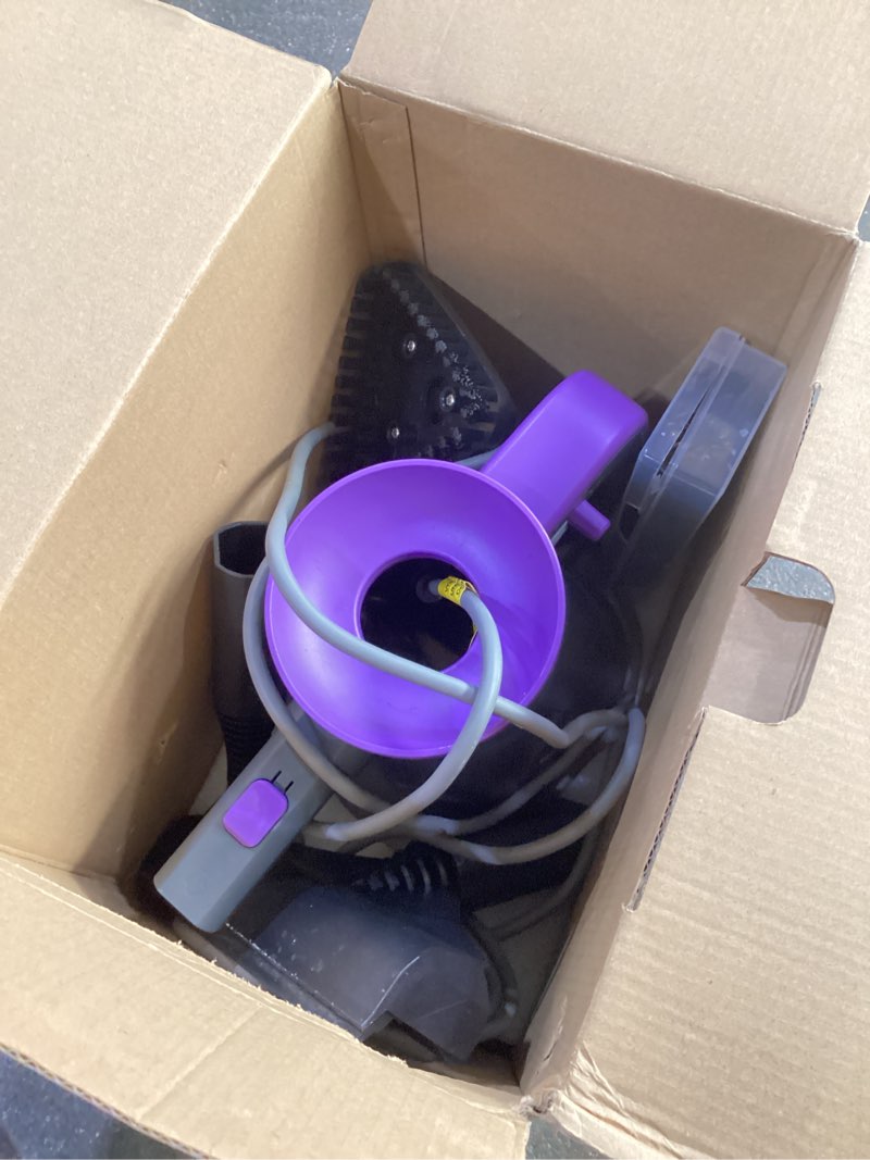 Condition photo showing As Is for steam cleaner handheld: 1200w fast 10-sec heat-up-750ml (25oz) tank-no cooling-refill anytime-lockable steam trigger-14-piece kit hand held steamer for home car grout tile cleaning grey