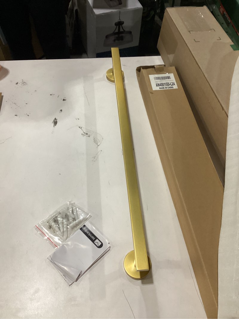 Condition photo showing New/Like New for 24 Inch Bathroom Towel Bar Bath Towel Rack Kitchen Towel Holder Towel Rails Wall Mounted SUS304 Stainless Steel Brushed Gold AN4001GD-L24 Brushed Gold 24-Inch