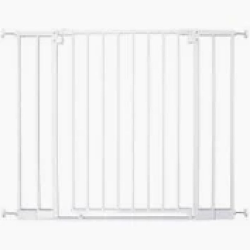37.75-40.5" SizeWise™ Metal Pressure Mounted Baby & Pet Gate | for Hallways and Doorways | Flat-Step