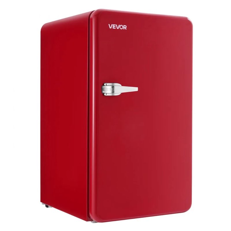 vevor 3.2 cu.ft mini fridge with freezer, vintage compact refrigerator with tiny frozen zone, 7-mode