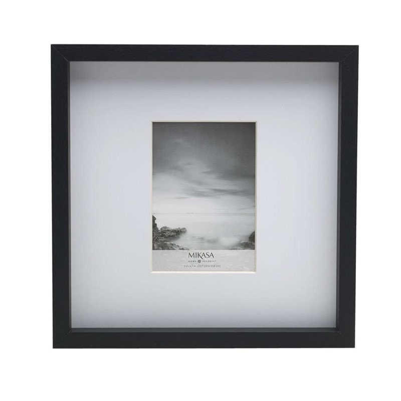 BLACK 16 X 16 GALLERY FRAME, MATTED TO 5 X 7