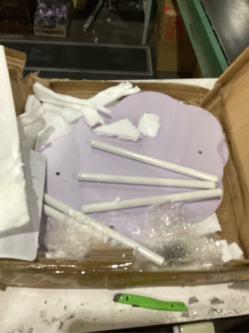 Purple double layer desk 