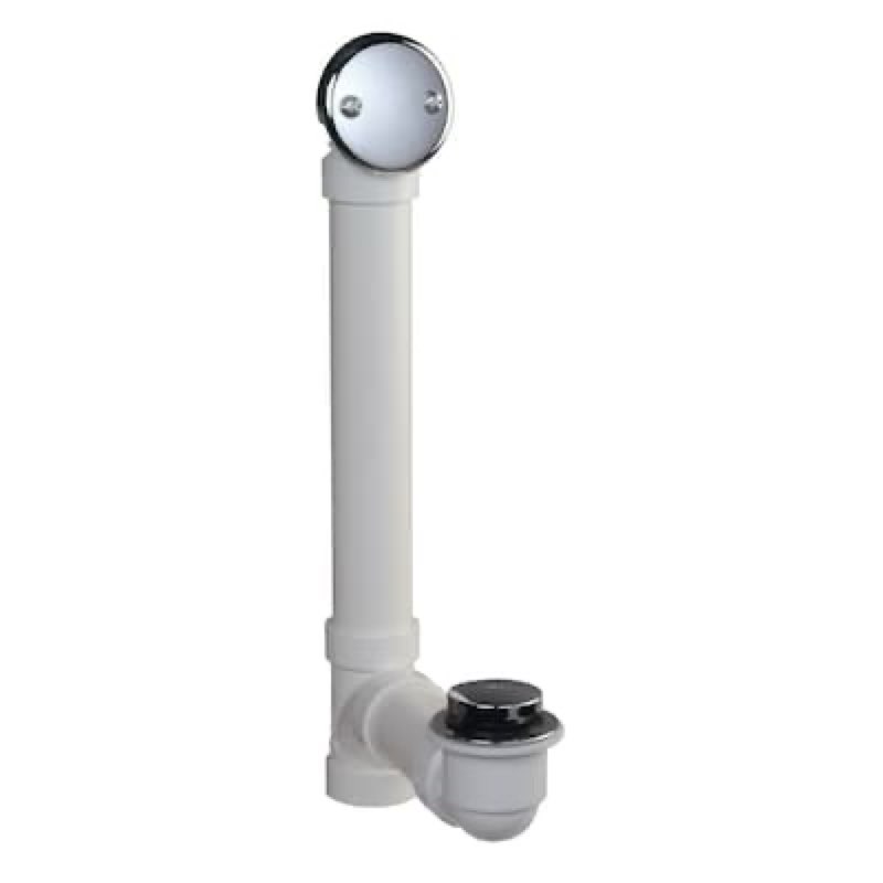 dearborn 1-1/2-in polished chrome touch-toe white/polished chrome toe-touch drain