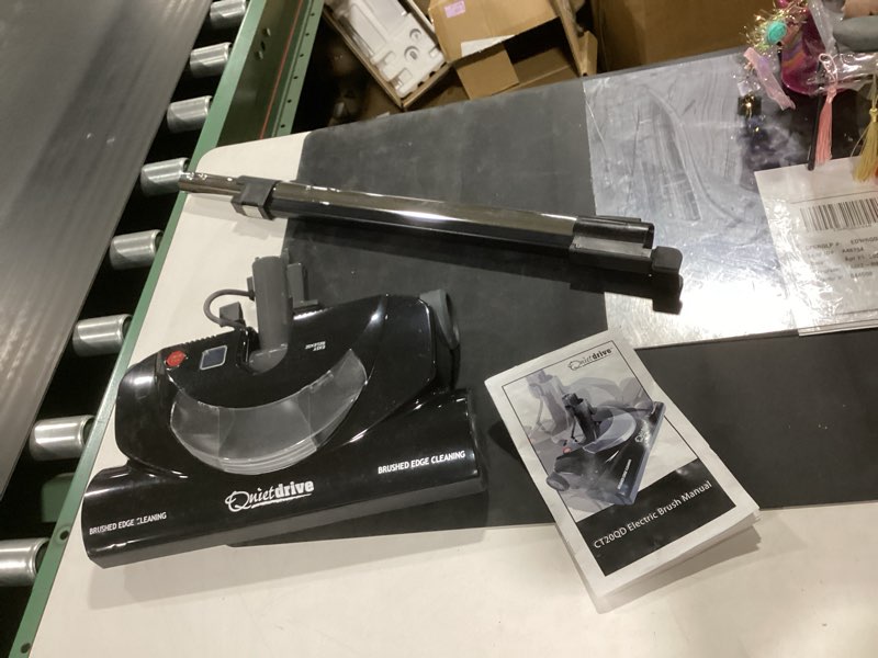 Condition photo showing As Is for ct20qd quietdrive central vacuum nozzle with integrated wand and floor brush ***missing pieces refer to picture***