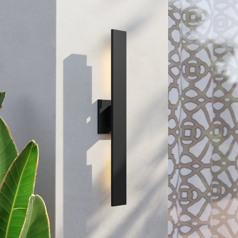 Anabrenda Black 2 - Bulb Integrated LED Outdoor Armed Sconce