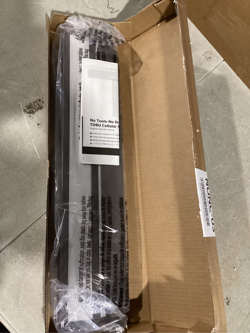 Condition photo showing Good Condition for LazBlinds No Tools No Drill Cordless Cellular Shades, Top Down Bottom Up (TDBU) Honeycomb Shades for Home, Blackout Light Blocking Thermal Insulation Blinds for Windows, 21" W x 48" H, Dark Coffee Blackout - Dark Coffee 21" W x 48" H