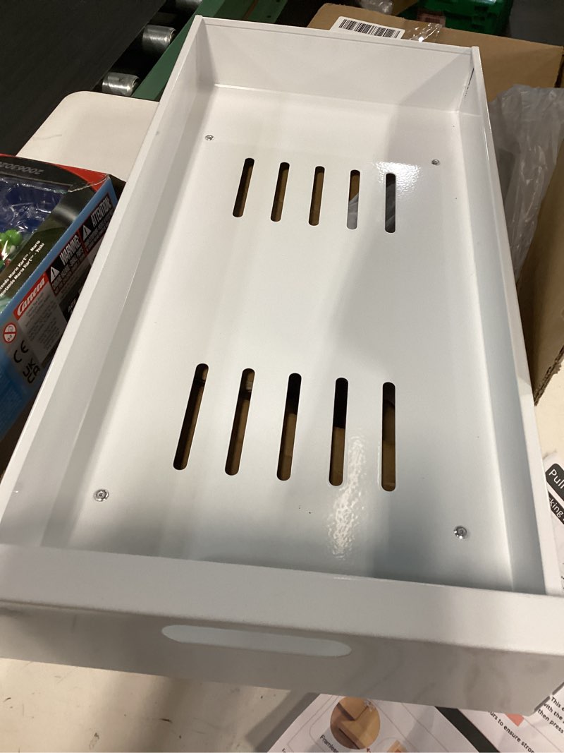Condition photo showing Good Condition for slide, expandable pullout drawers for cabinets, no drill adhesive kitchen drawers for pantry shelves (21x10)