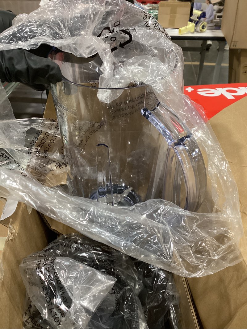 Condition photo showing As Is for BLACK+DECKER Crush Master Blender, 10-Speeds with Stainless Steel Blades, Black, BL2010BP Plastic