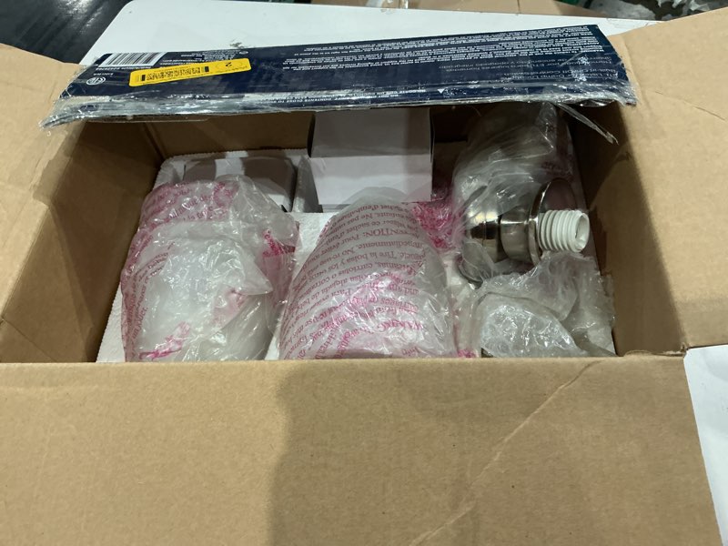 Condition photo showing As Is for harbor breeze 4-light brushed nickel incandescent ceiling fan light kit