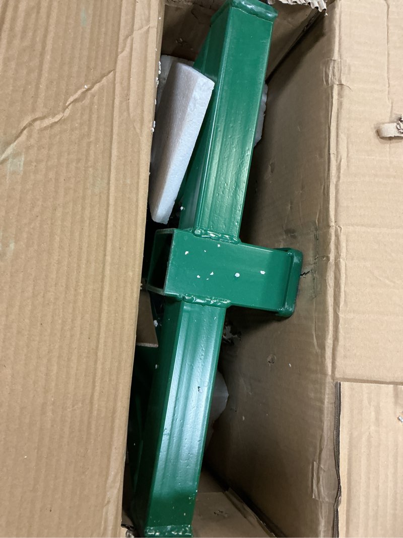 Condition photo showing Good Condition for heavy duty 3-point tractor trailer hitch, cat 1 drawbar with 2" receiver, towing ball mount & hook, quick hitch attachment for kubota & category 1 subcompact farm tractors green