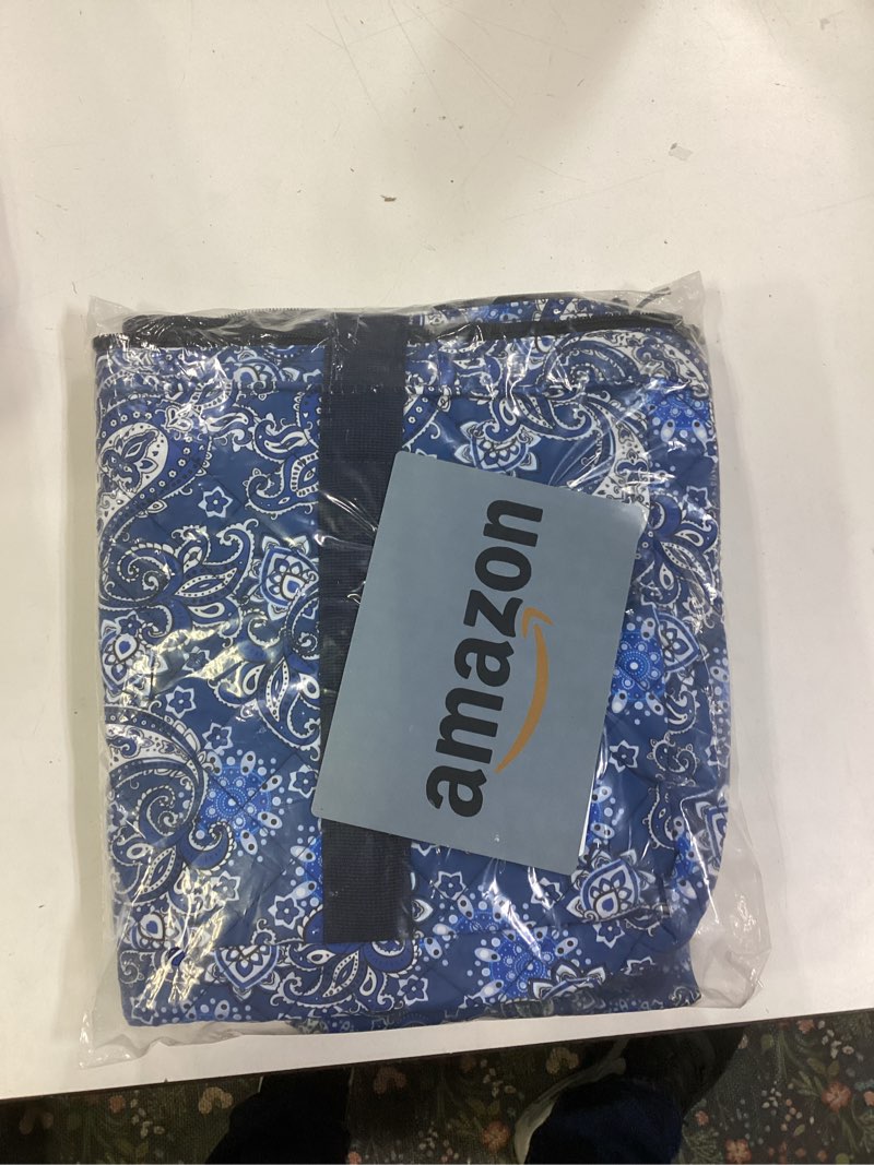 Condition photo showing New/Like New for Empty Mahjong Bag,Thickened Blue Printed American Mahjong Set, Tiles Bag and Mahjong Racks&Pushers Drawstring Bag Included (Case Only)