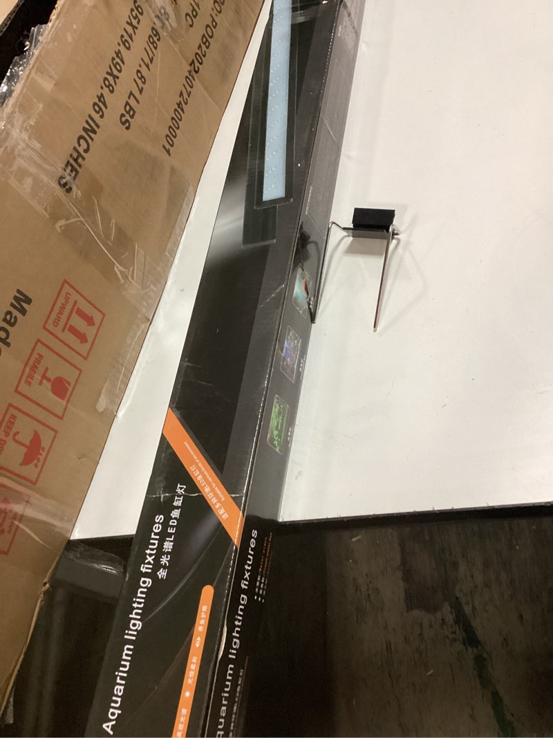 Condition photo showing Good Condition for Led Aquarium Light, Full Spectrum Fish Tank Lights, 55/75 Gallon Freshwater Fishtank Hood Lighting for Grow Fish, Plants, Adjustable from 48 to 54 Inch 48-54 IN