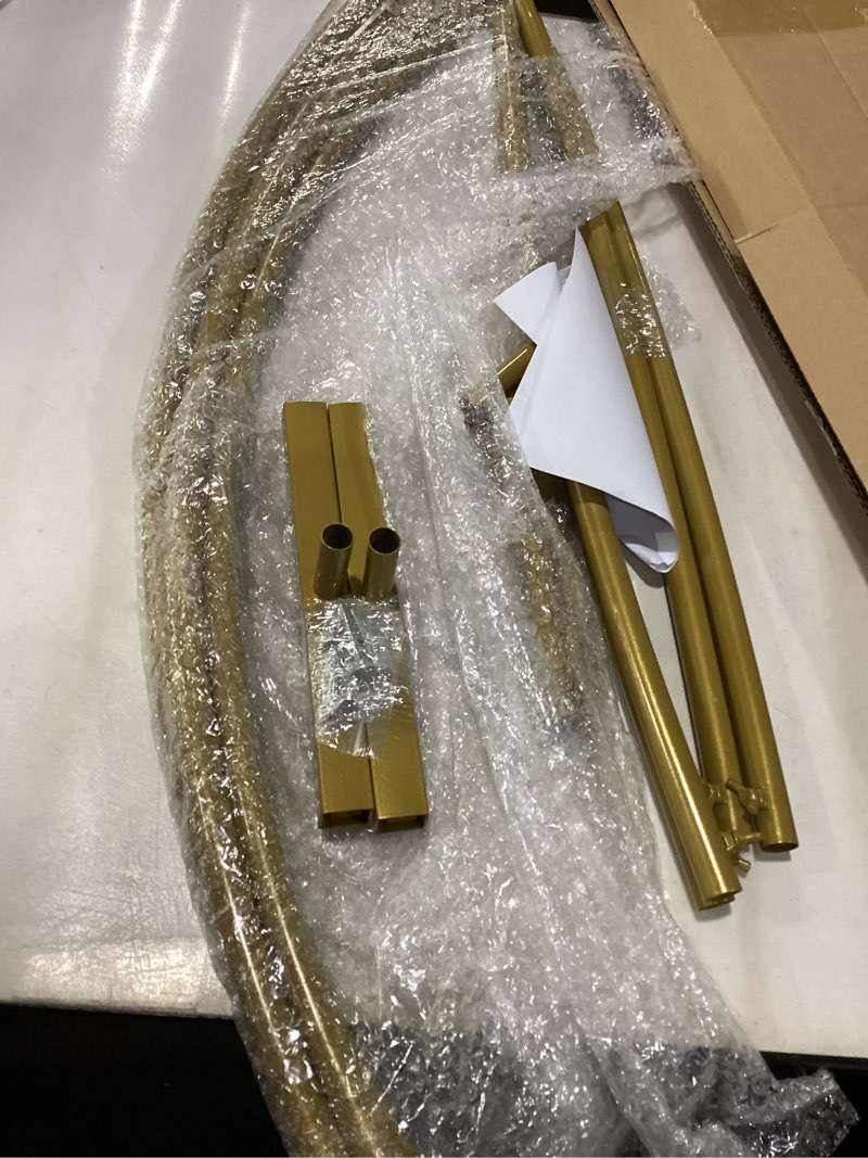 Condition photo showing As Is for Metal Balloon Arch Kit, Love Balloon Column Arch Frame, Wedding Heart Arch Stand – Supplies for Wedding, Bridal, Valentine's Day, Engagement and Birthday Party(White) (6.7 FT Gold Heart Shape)