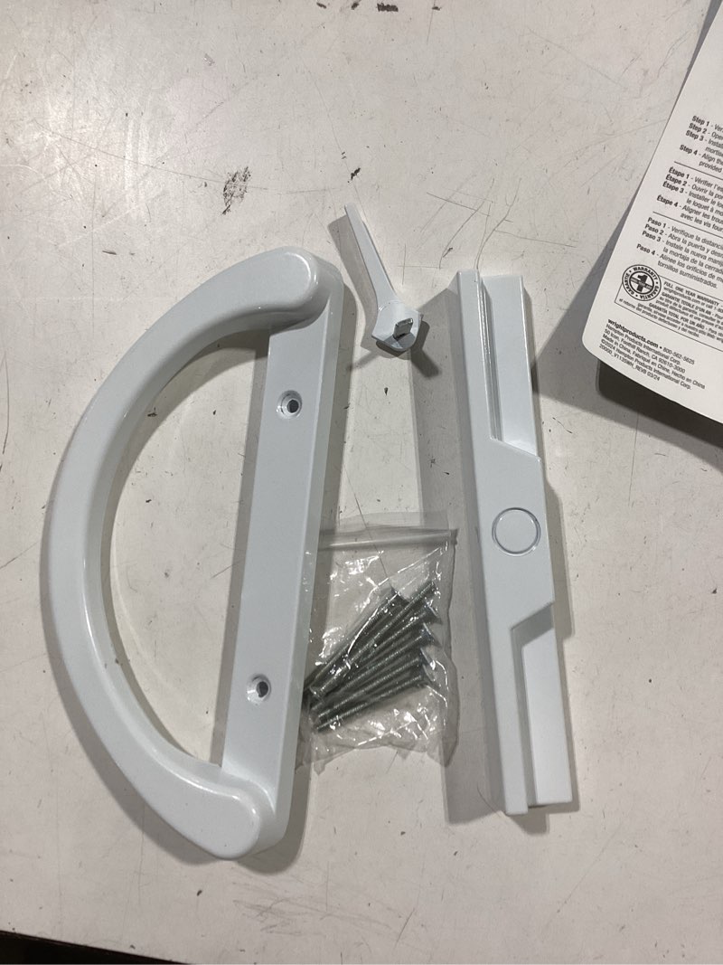 Condition photo showing As Is for wright products 3.9375-inches surface mounted sliding patio door handleset