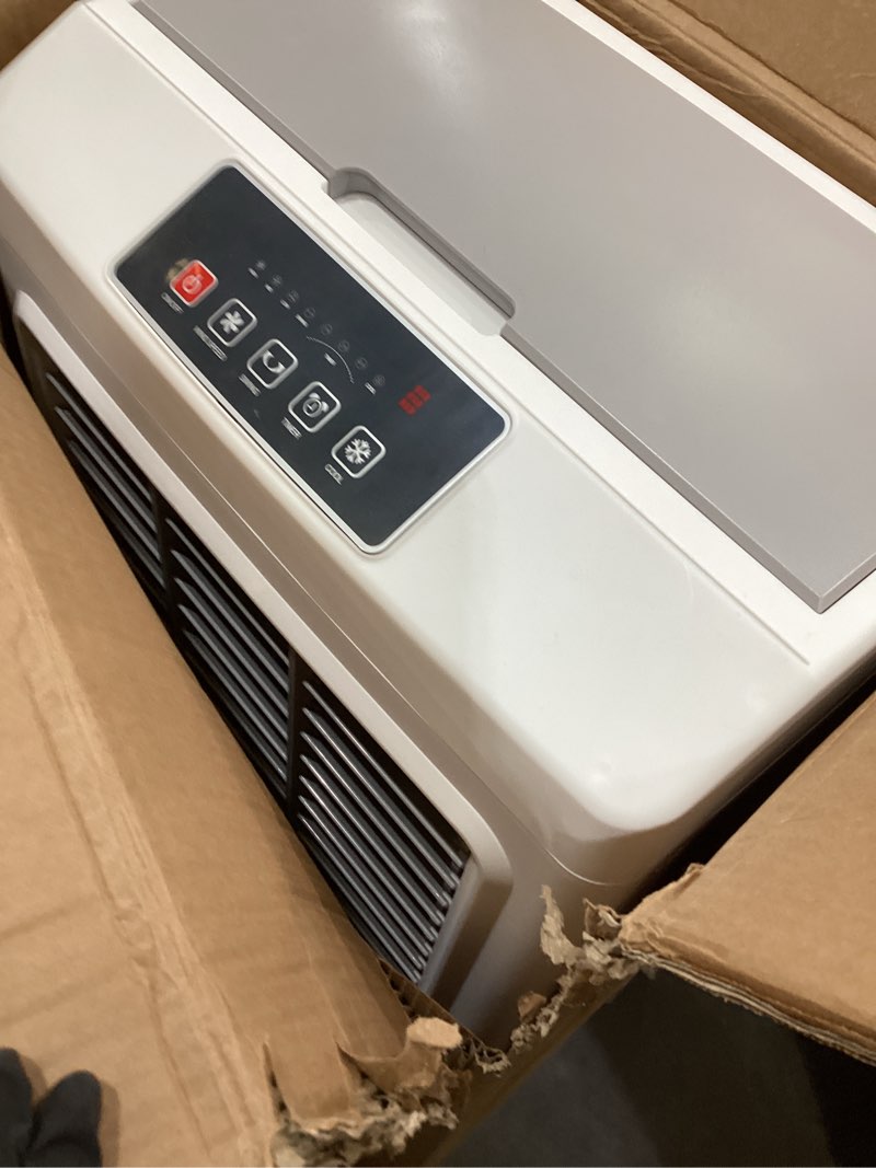 Condition photo showing Good Condition for large windowless portable air cooler, 3 in 1 evaporative swamp cooler with remote, hoseless ventless fan ac unit, 7h timer, 8 gal water tank, 4 ice box for garage, bedroom home outdoor grey
